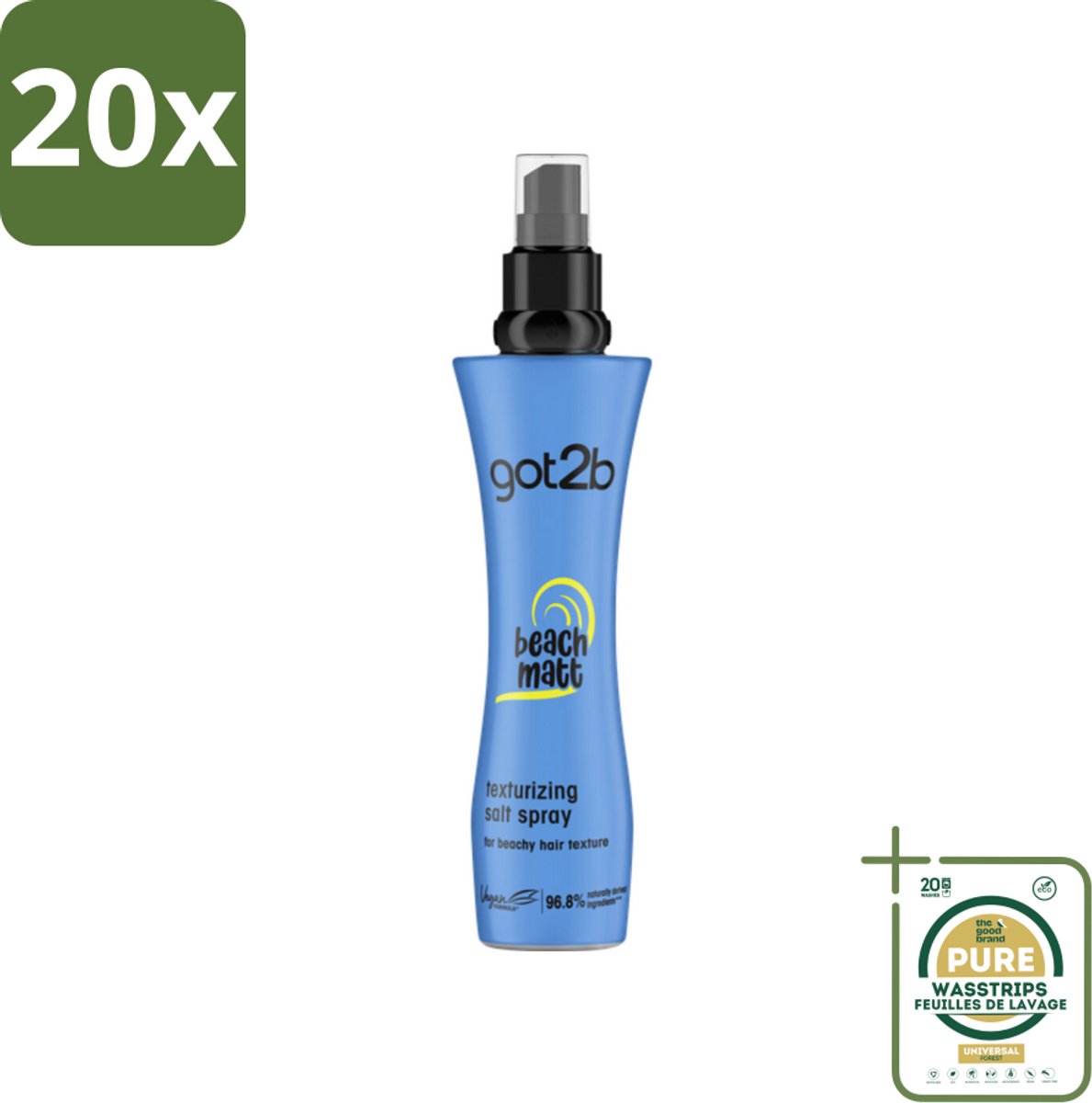 20 x Got2B - Salt Spray - Beach Babe - 200 ml - Grootverpakking - Beach Look - Zout Spray - Textuur Haar - Volume Haar - Strandlook