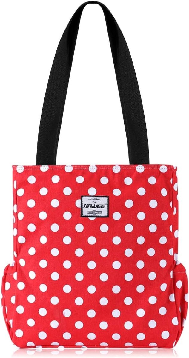 Dameshandtas - Rood - 35 x 31 x 10 cm - Waterdichte Schoudertas met Ritssluiting - Voor Vrouwen