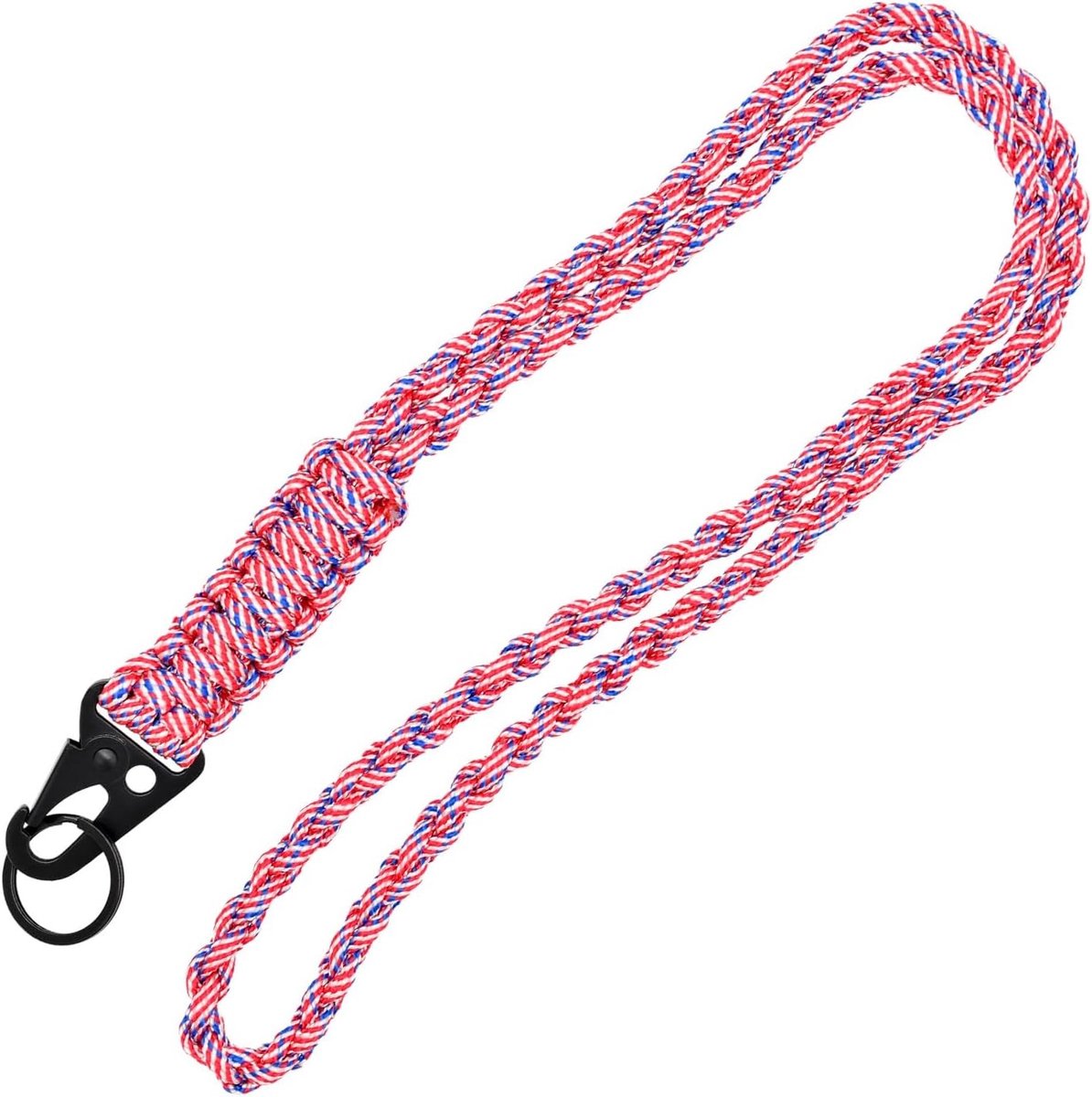 Kleurige Paracord Veters voor Mannen en Vrouwen - Sterke Lanyards voor Sleutels, ID Kaarten en Mobiele Telefoons voor Buitenactiviteiten