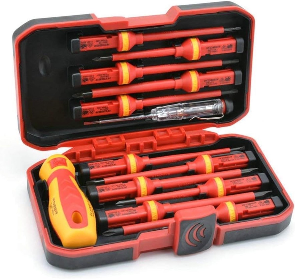 Set van 6 Isolatieschroevendraaiers voor 1000V - Magnetische Sleuf- en Torx-schroevendraaiers voor Veilig Gebruik