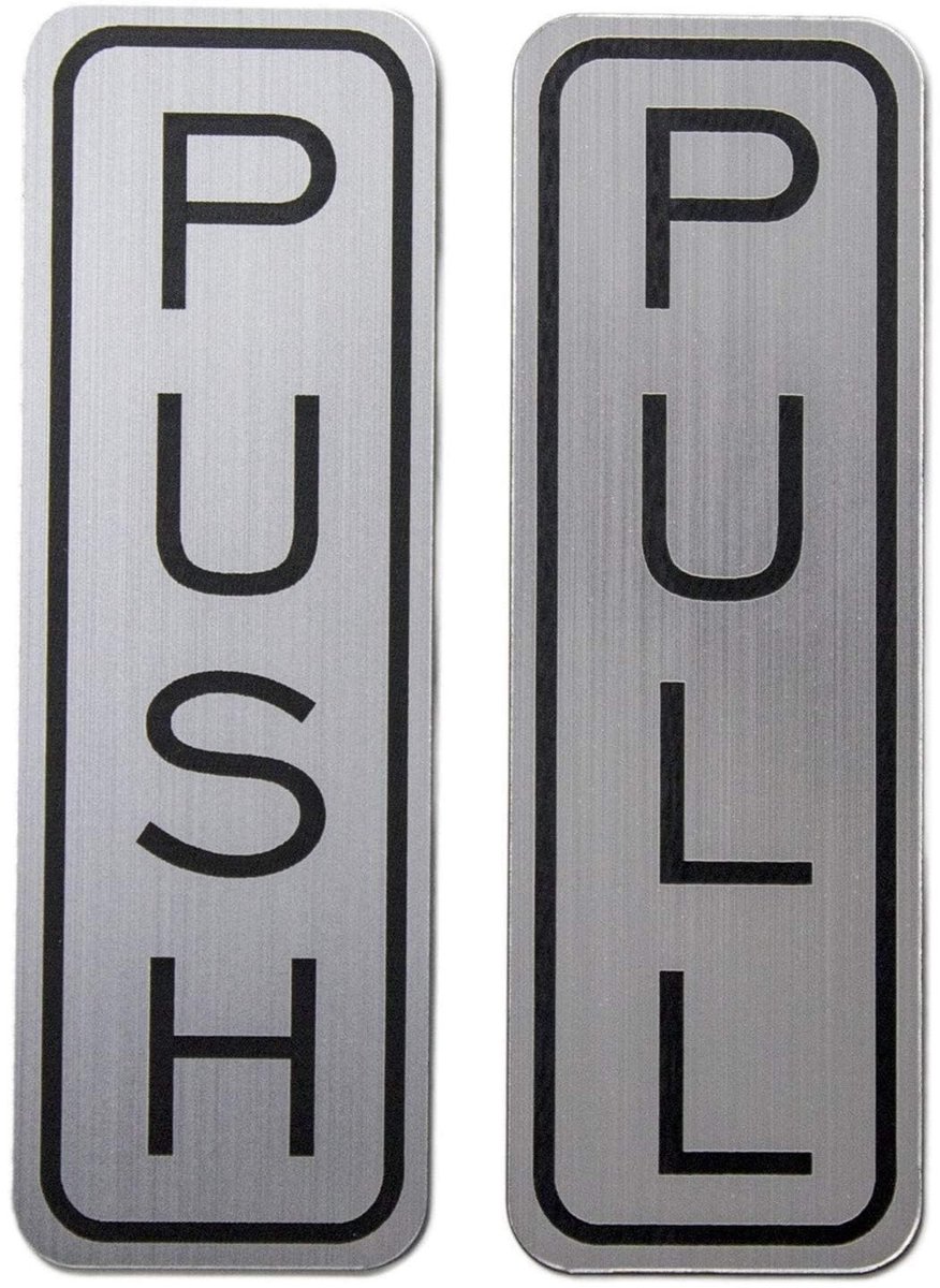 Push/Pull Deurbord - 5 x 3.8 cm
