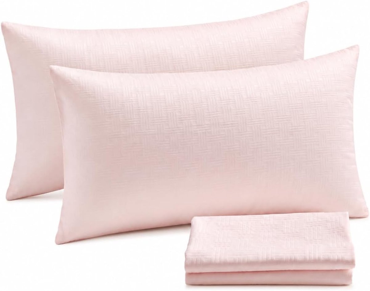 Set van 2 Kussenhoezen 40 x 80 cm, Zacht, Duurzaam en Huidvriendelijk, 100% Microfiber, Roze Kussenslopen voor Thuisdecoratie