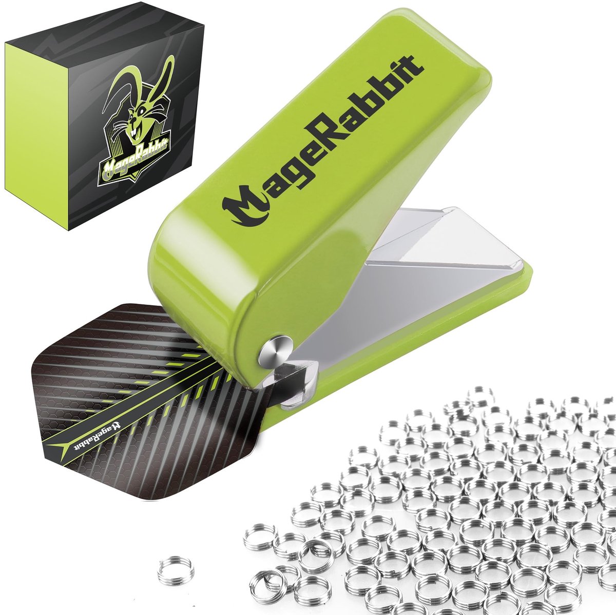 Dart Flight Hole Punch met 100 Metalen O-Ringen - Precisie Gereedschap