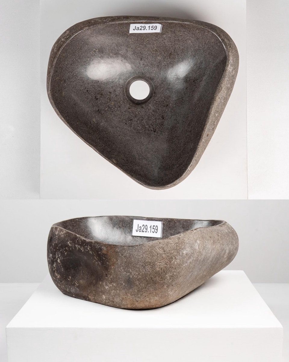 Natuursteen Wastafel - 40 cm diameter - Grijs