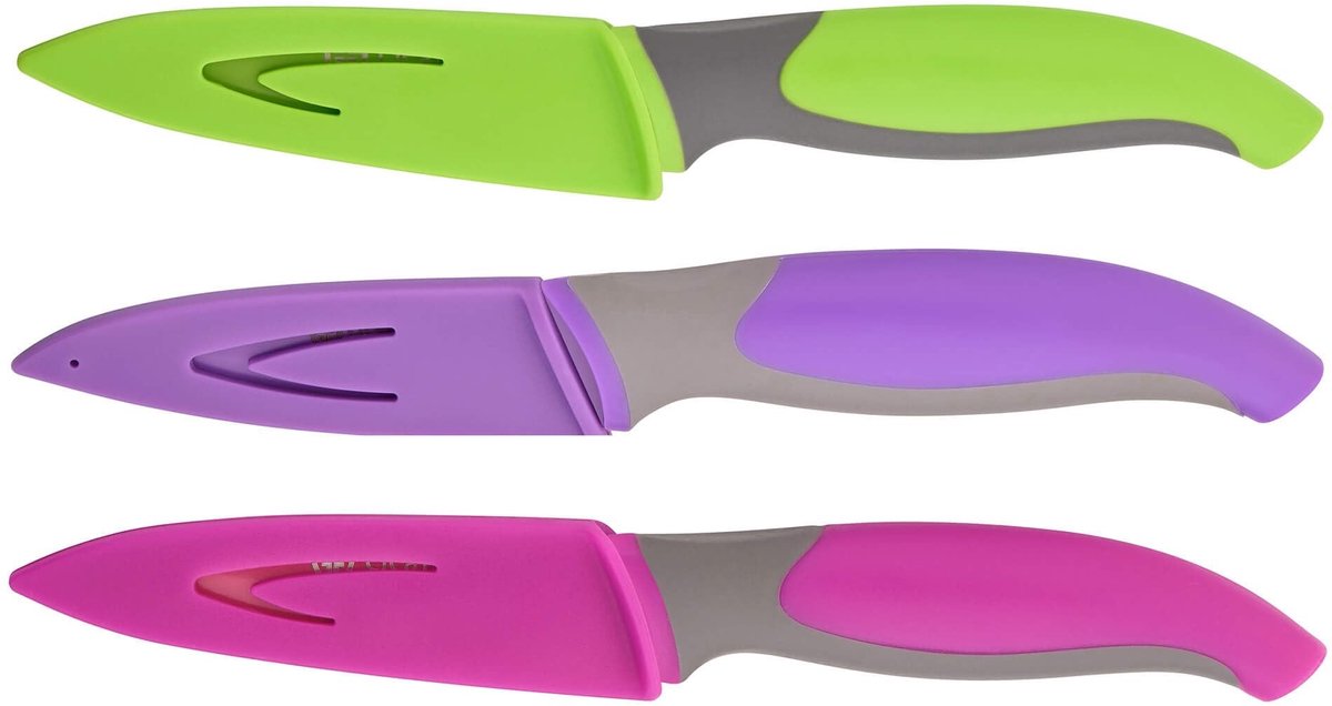 Keukenmes met gebogen lemmet - Set van 3