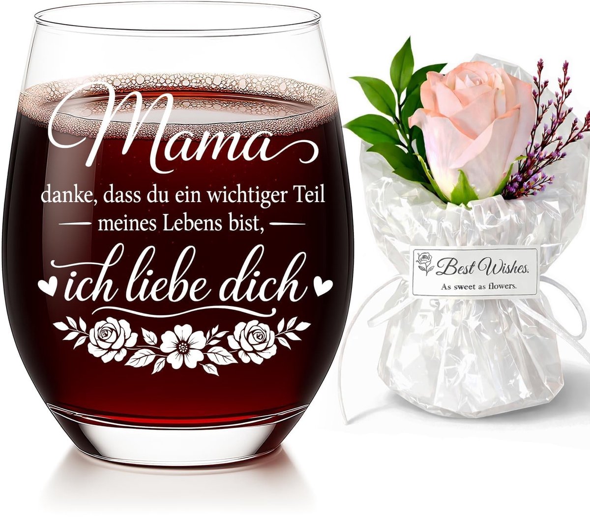 Wijnglas met Spreuk - 550 ml voor Moederdag
