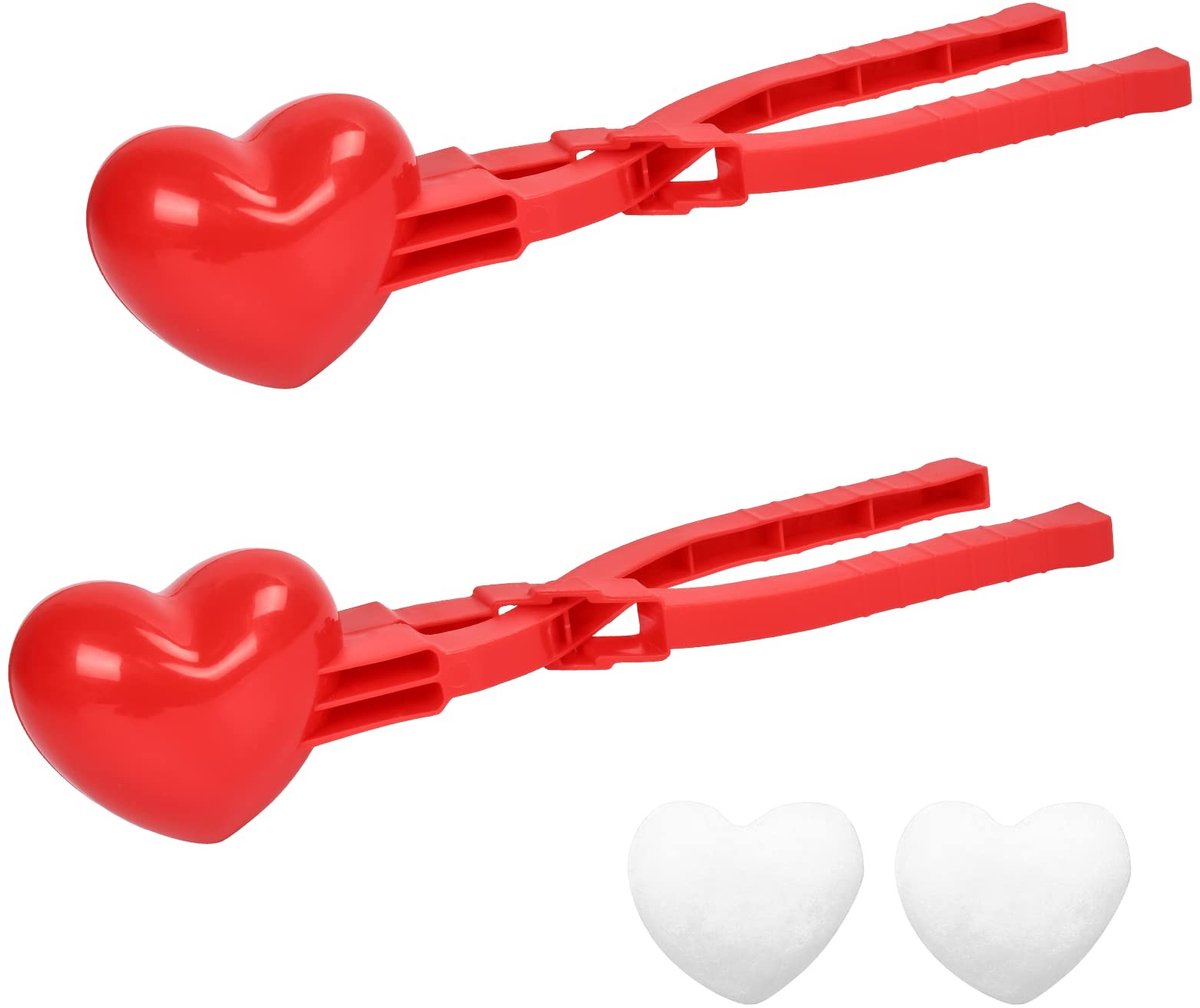 2pcs Hartvormige Sneeuwbal Makers - Buiten Speelgoed voor Kinderen