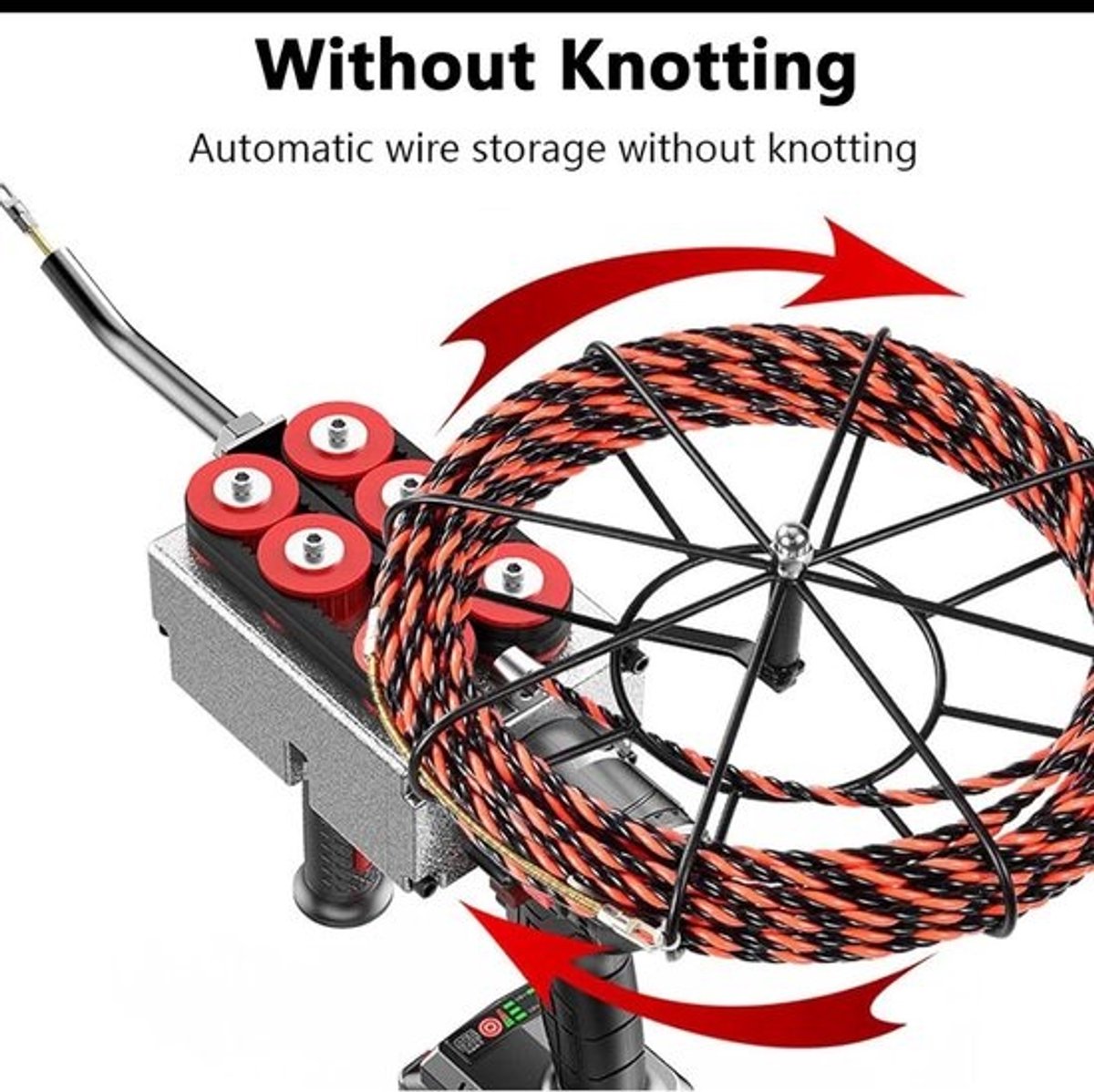 Elektrische Draadinrijger - Kabeltrekker - Draad door Muur - Borstelloze Motor - 30m Lengte