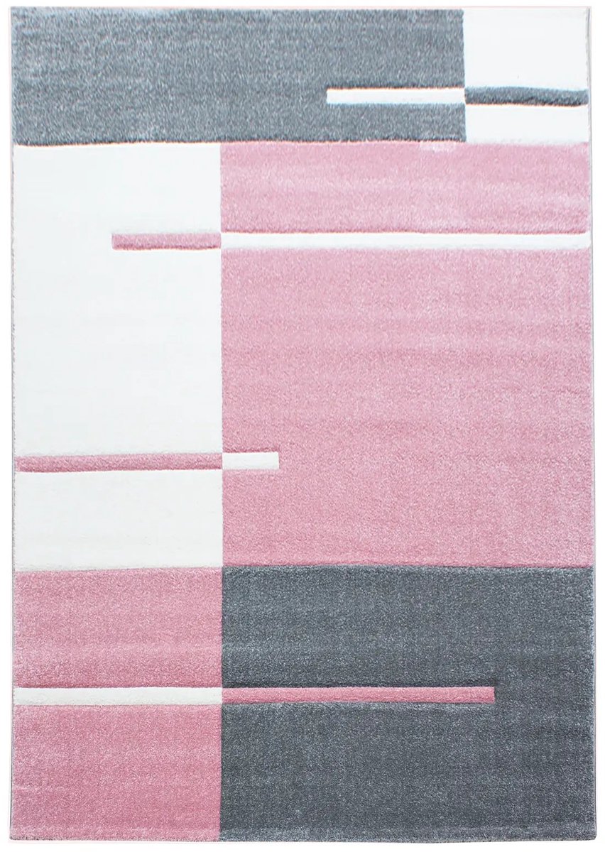 Dutch XXL Modern Vloerkleed | Tapijt | Hawaii | Geometrisch | Roze | 240x340 cm