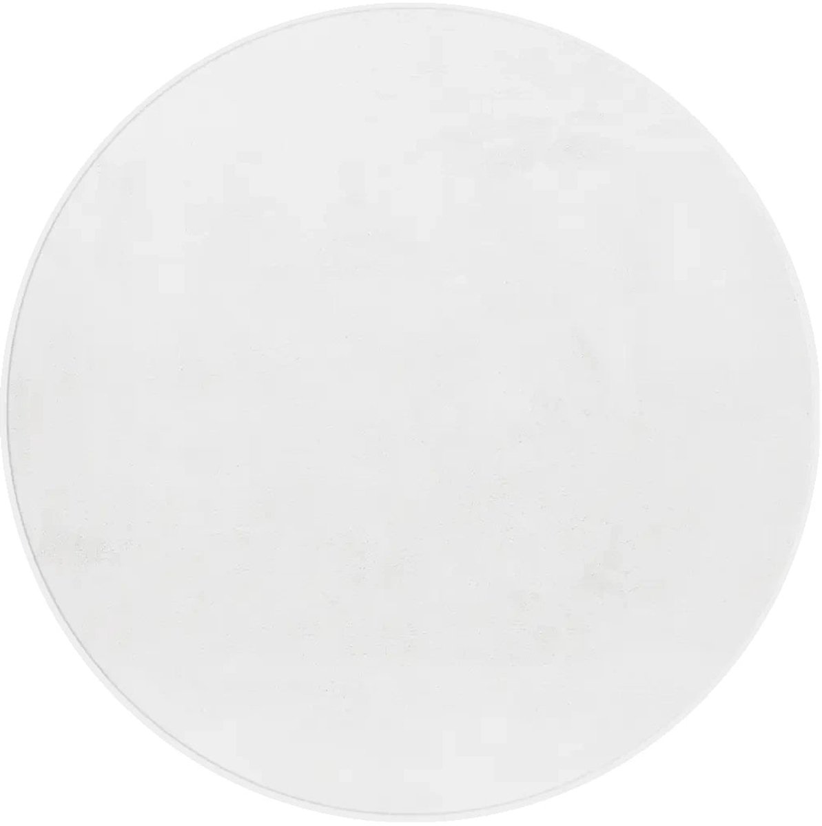 Dutch XXL Rond Wasbaar Vloerkleed | Tapijt | Pouffy | Uni | Wit | 120x120 cm