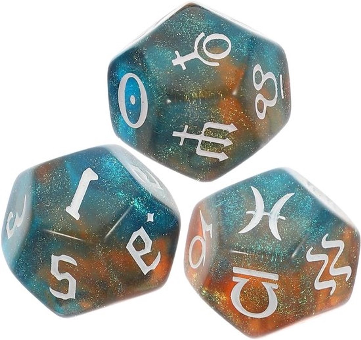 Sterrenbeeld Dobbelstenen - Veelzijdige Geluksdobbelstenen - Bordspellen Spelen - Creatieve Mysterieuze Kleuren - 2X2X2CM - Multi