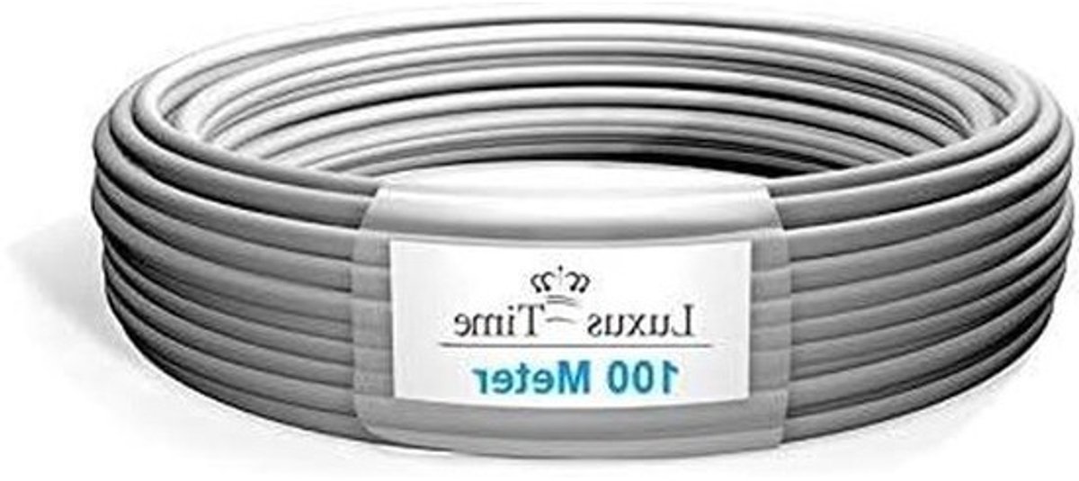 Installatiekabel - Elektrische kabel - Stroomvoorziening aanleggen - 5-aderig - 100 meter - Grijs