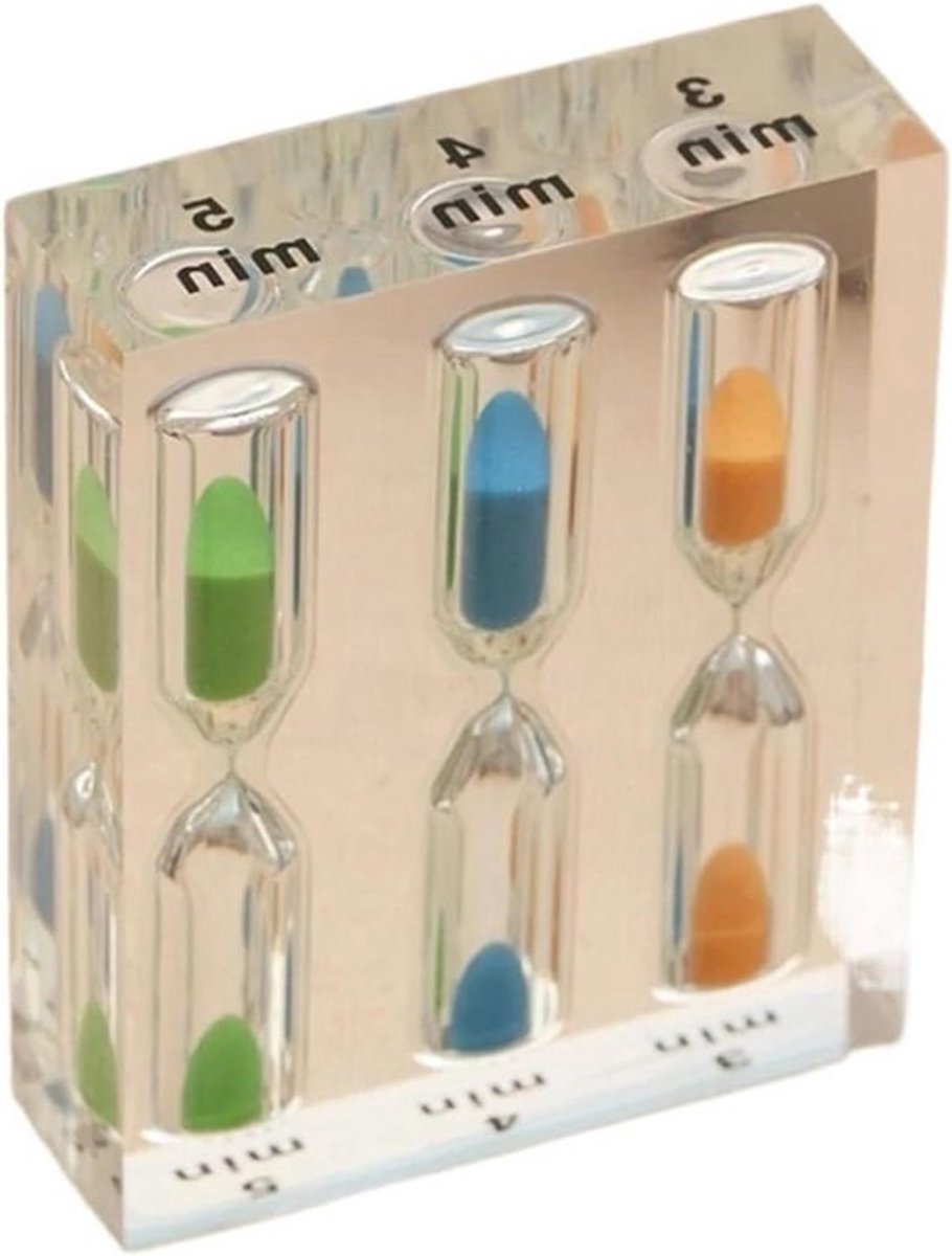Zandloper Timer Set - Zandloper Klok - Tijd Management - Klassiek Decoratief Ontwerp - 2 stuks - Helder