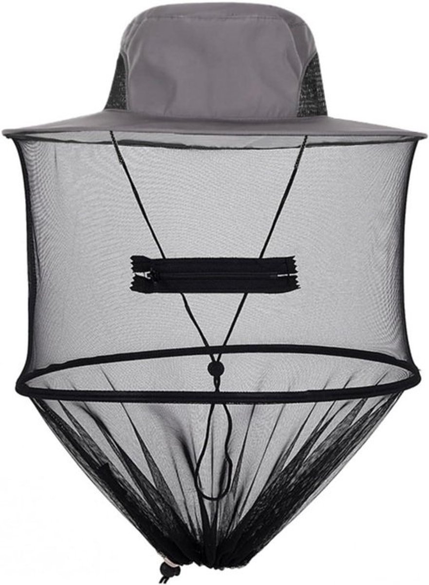 Muggennet Hoed - Hoofd Cover - Outdoor Bescherming - Ademend Polyester - One Size - Zoals Getoond