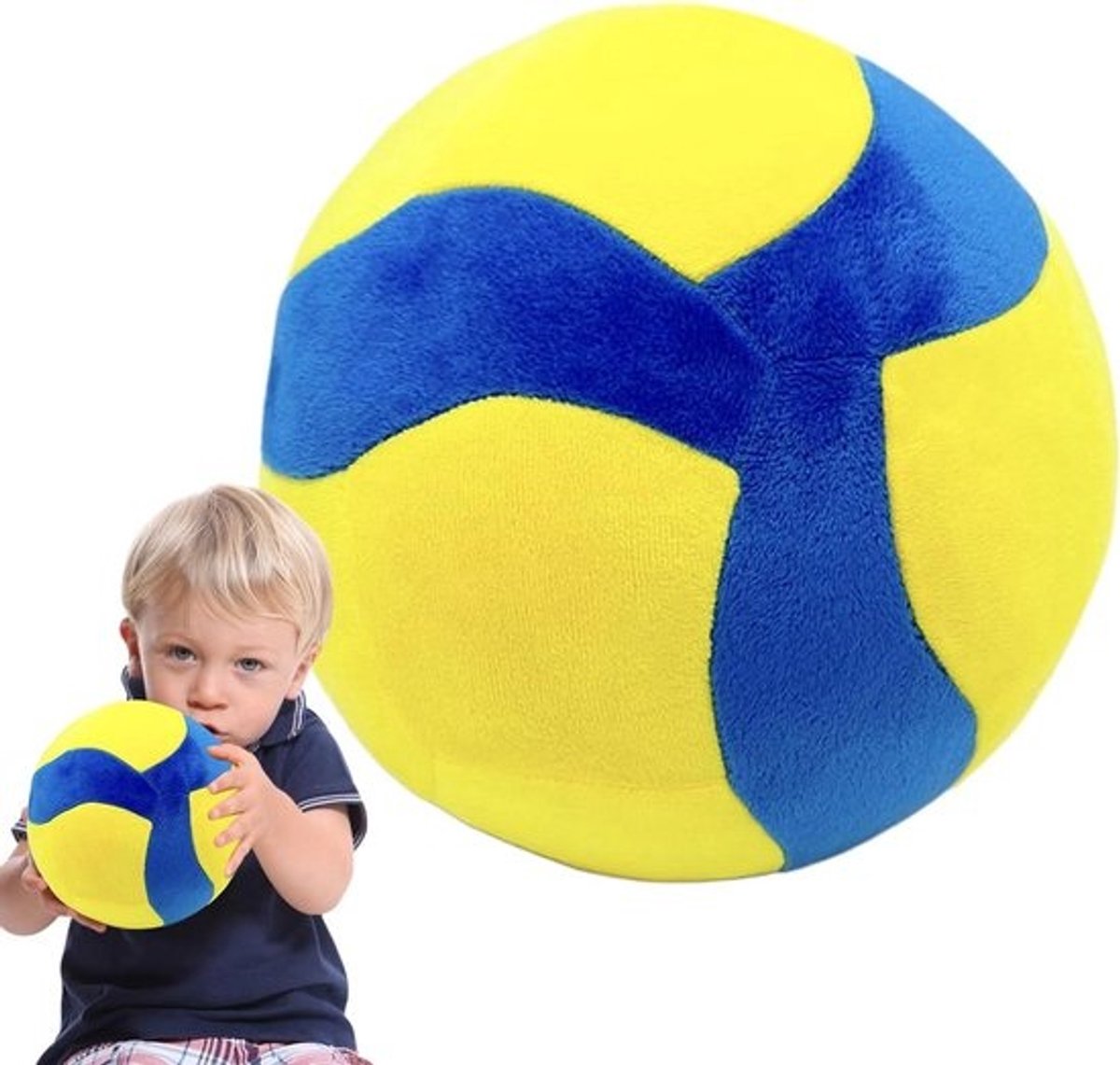 Volleybal Pluche Kussen - Zacht Speelgoed Sport - Decoratie en Comfort - Duurzame Constructie - 20 cm
