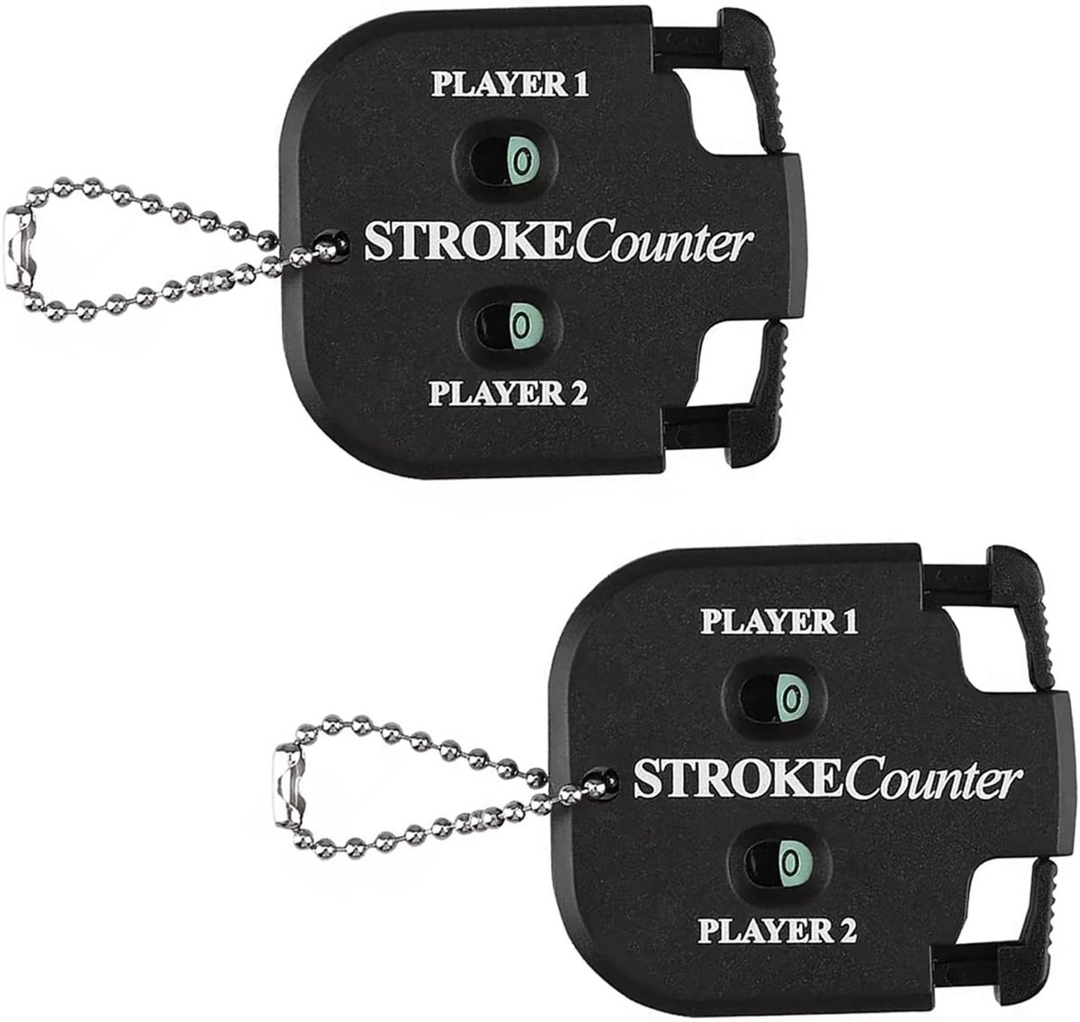 Golf Telmachine voor 2 Spelers met Klikfunctie - Draagbare Golf Counter met Sleutelhanger voor Toernooien, Training en Vrijetijdsspellen