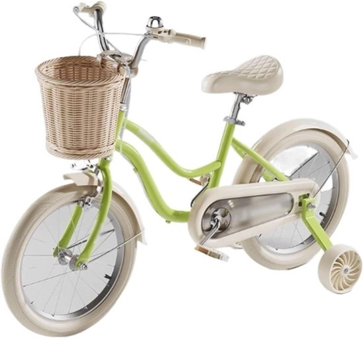 Kinderfiets - Peuterfiets Rijfiets - Leren Fietsen - Dubbele Handrem - 20 inch - Groen