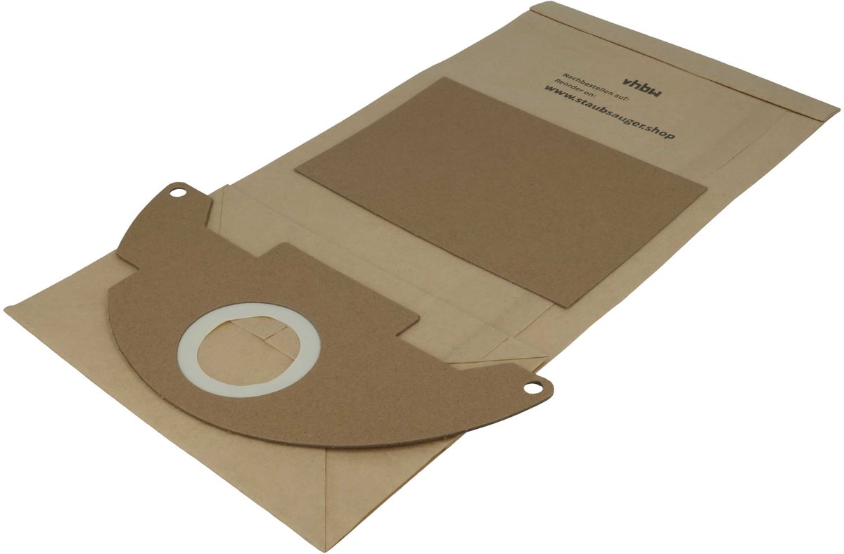 vhbw 10 stuks vervangende stofzakken voor Kärcher 6.904-143 voor stofzuigers - 42,5 cm x 24,8 cm bruin