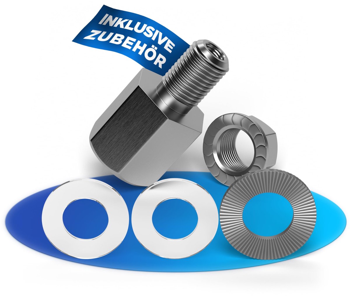Fietstrailer Adapter - M10 Thru-Axle en Quick Release