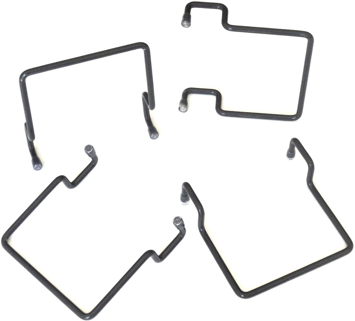 Zijmatrasbeschermer voor Metalen Bedframe - 30 x 30 mm, Grijs, Set van 4