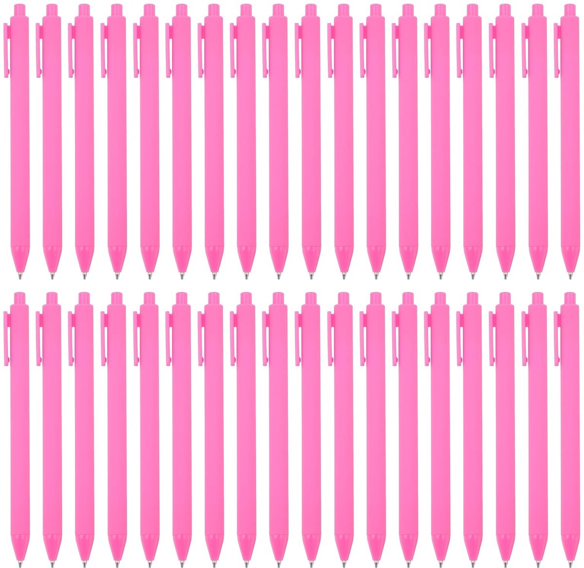 50 Stuks Balpennen - Zwart Inkt, Roze