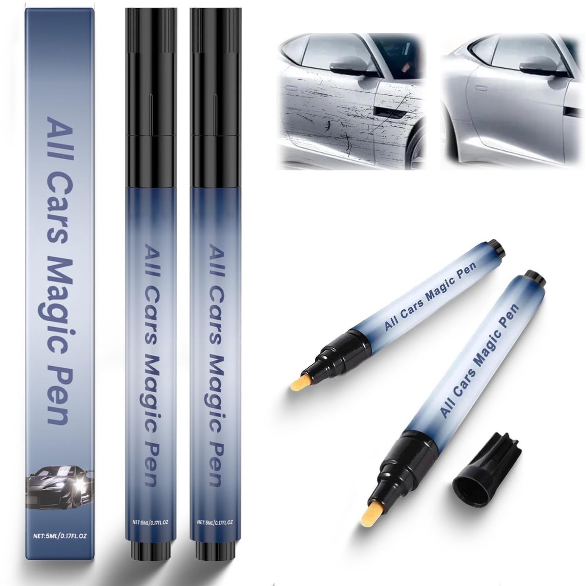 Magische Marker Pen - Voor Krassen en Kleurschade, Zwart