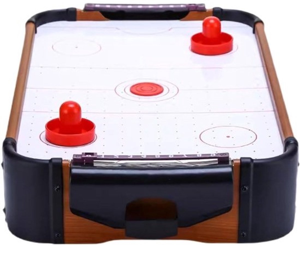 Tafelvoetbalspel - Airhockey Tafel - Gezinsspel - Realistische Simulatie - 50 x 317 x 99 cm - Houtkleur