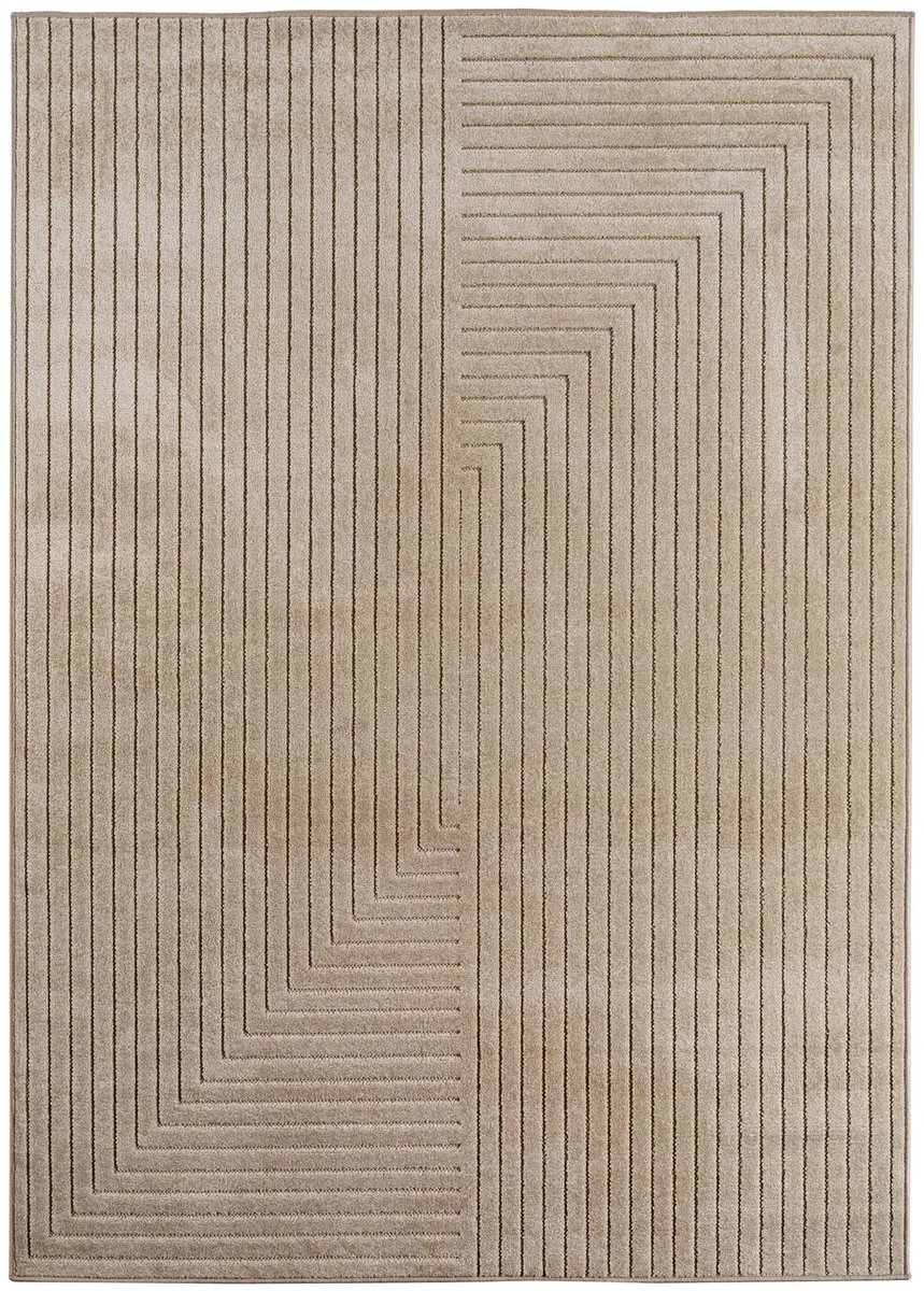 Dutch XXL Scandinavisch Vloerkleed | Tapijt | Nova | Labyrint | Beige | 140x200 cm