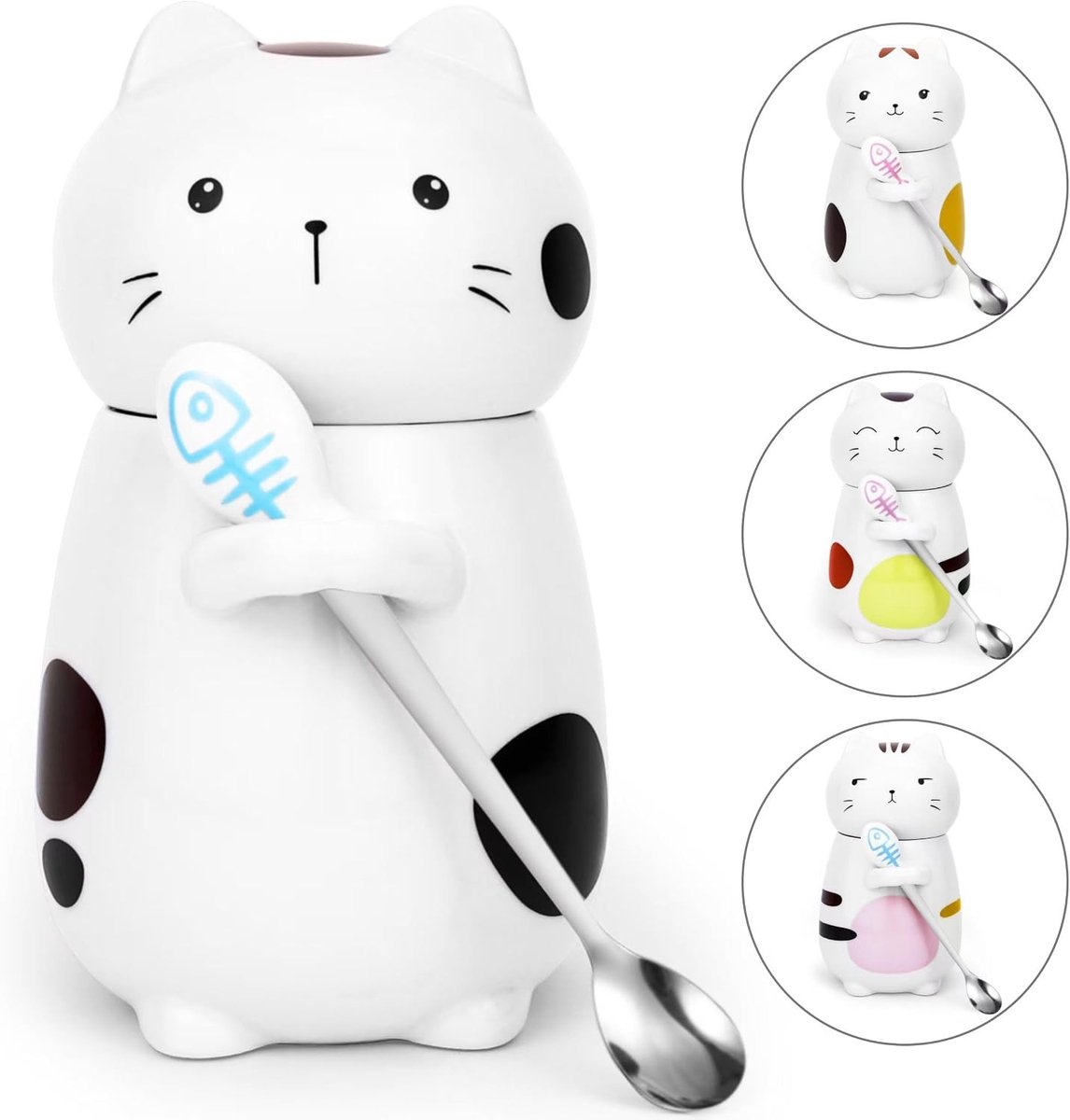 3D Kat Mok met Deksel - 400ml Koffiemok voor Thee en Koffie - Uniek Cadeau voor Vrouwen, Vrienden en Broers