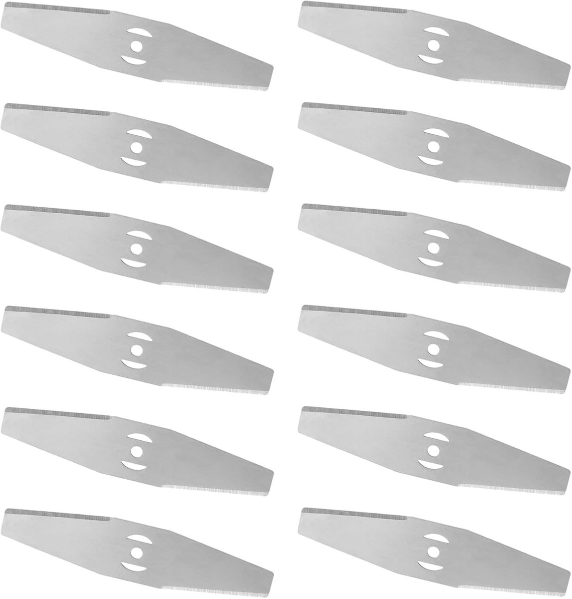 Set van 12 Vervangingsmessen voor Grastrimmer, Sterke Metalen Blades voor Tuinonderhoud en Gras Snijden