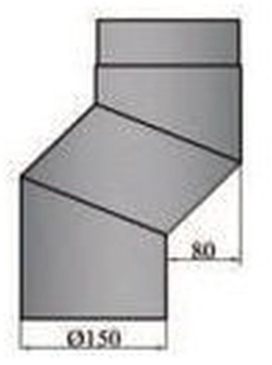 Flue Arc S-resistance - 80 mm diameter - Zwart