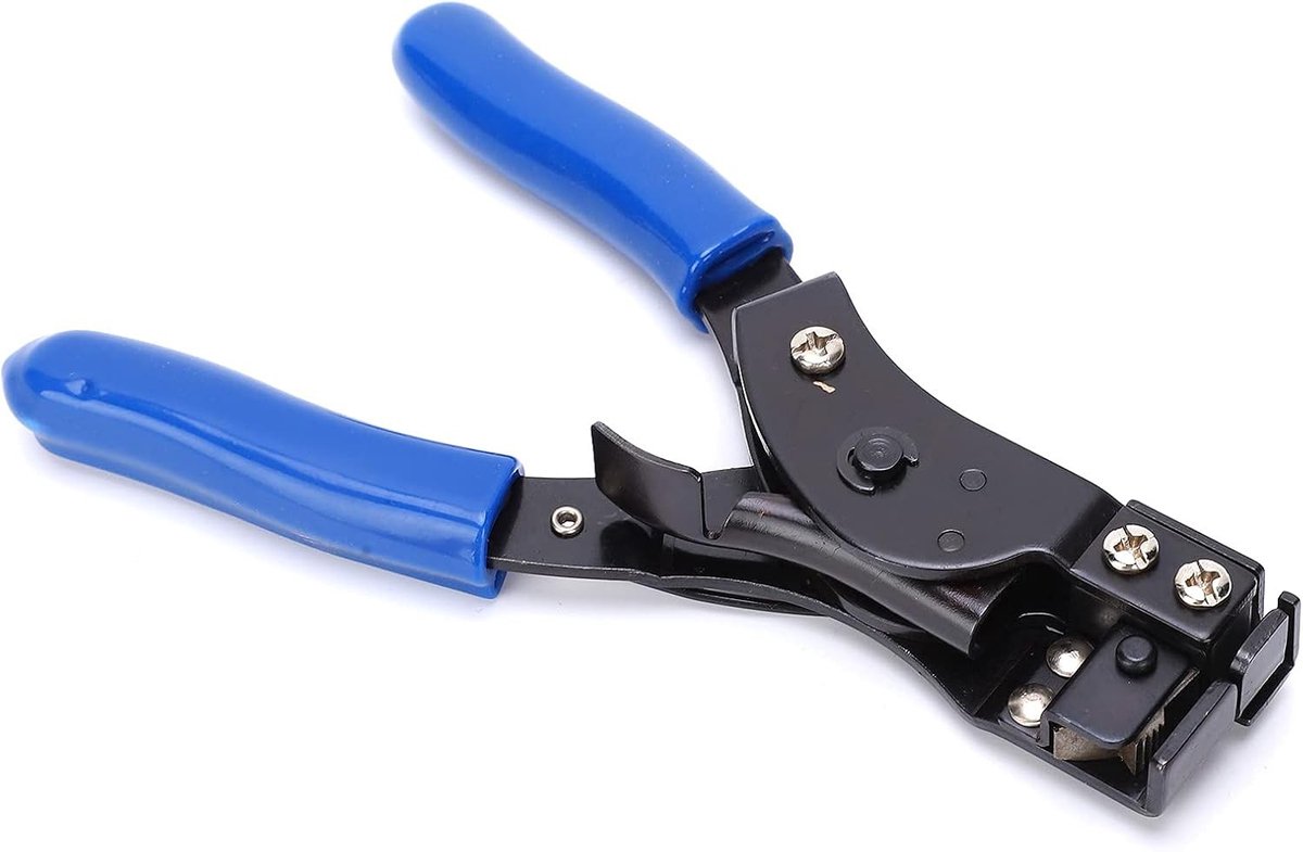 Ergonomische kabelbinder tang voor het bevestigen van kabels van 2.4-12mm, ideaal voor buiten- en werkplaatsgebruik, gemaakt van duurzaam koolstofstaal