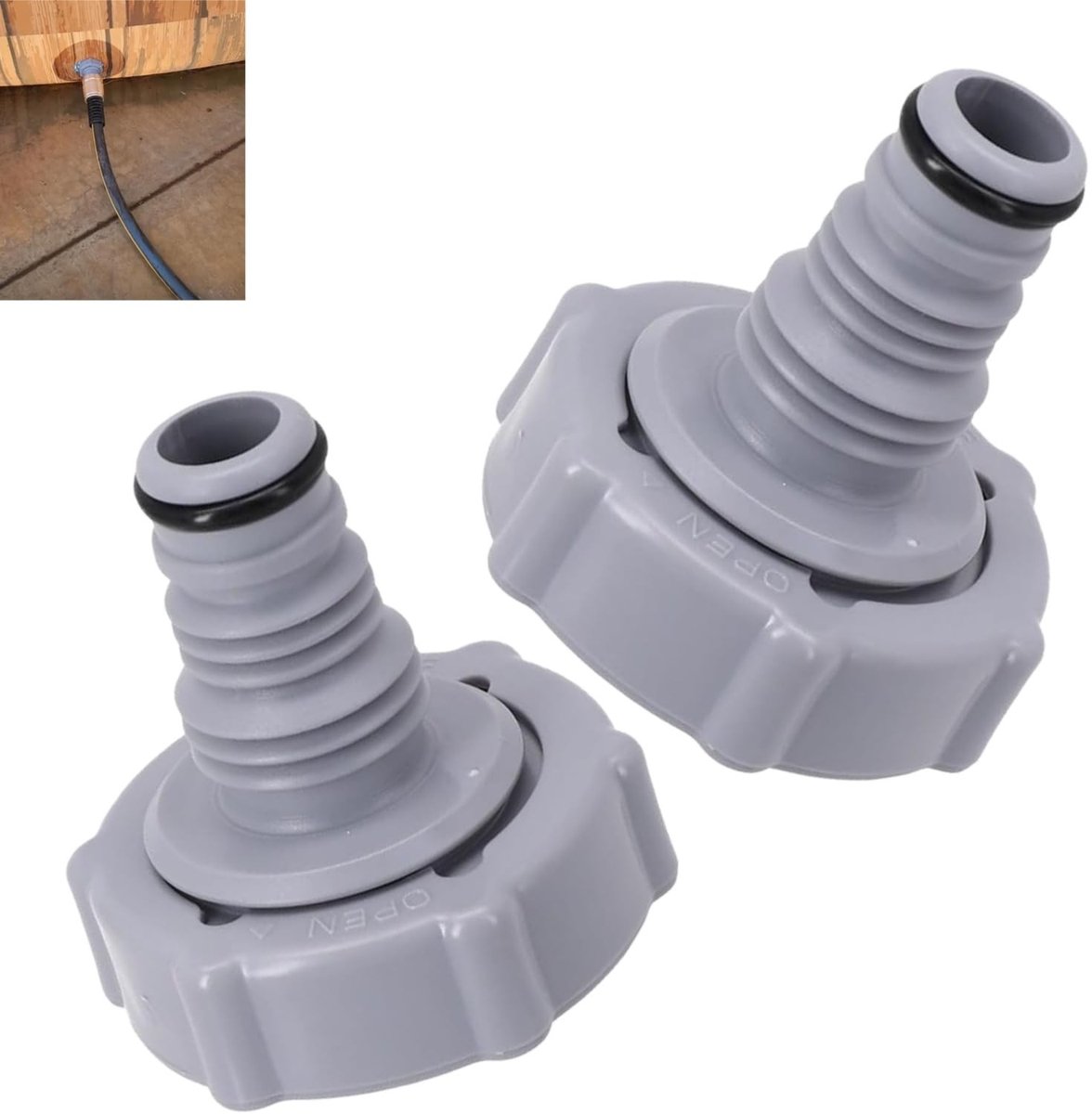 Afvoerventiel 2 stuks - Plastic Drain Adapter Connector