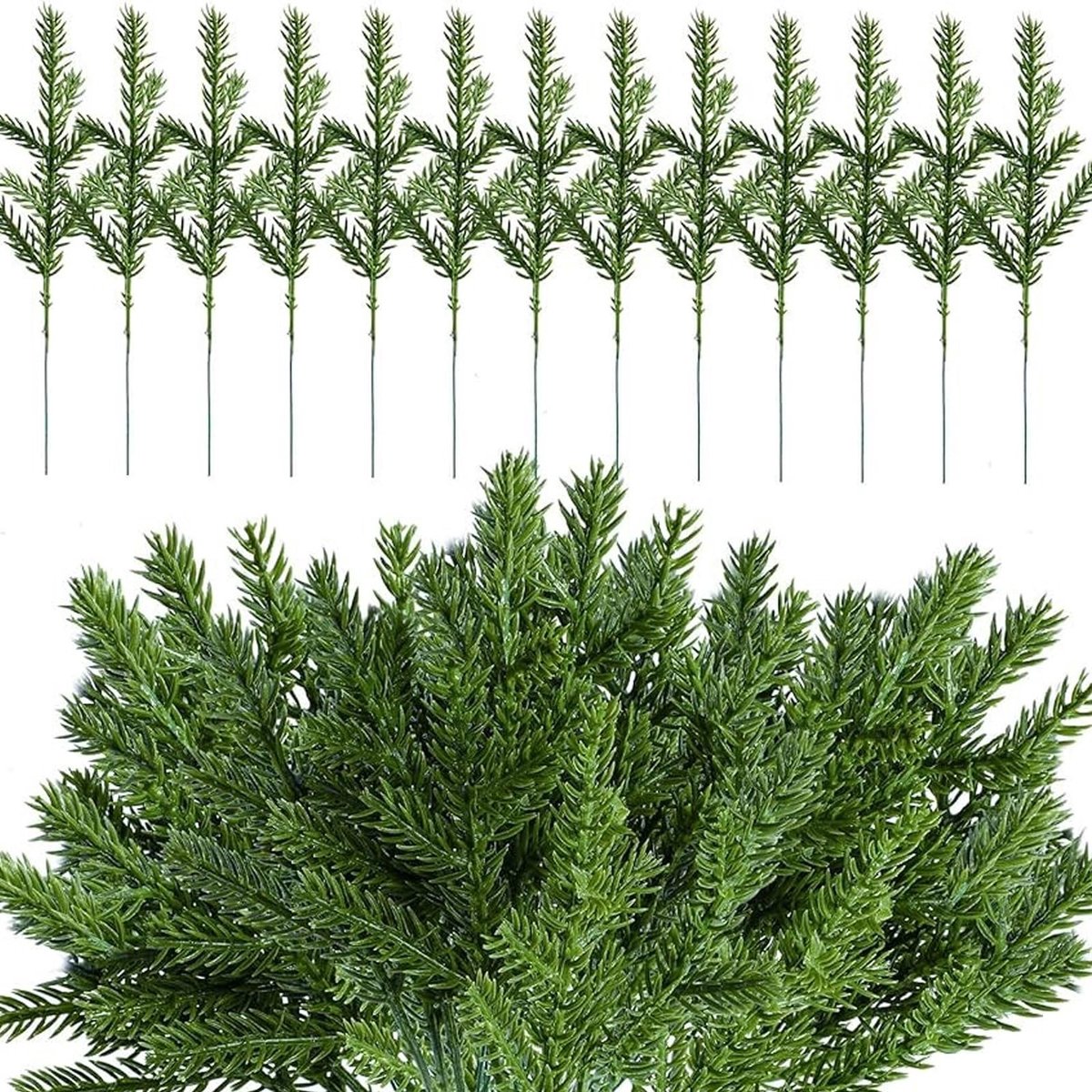 Kunstmatige Denn takken - Set van 60 voor Kerstdecoratie