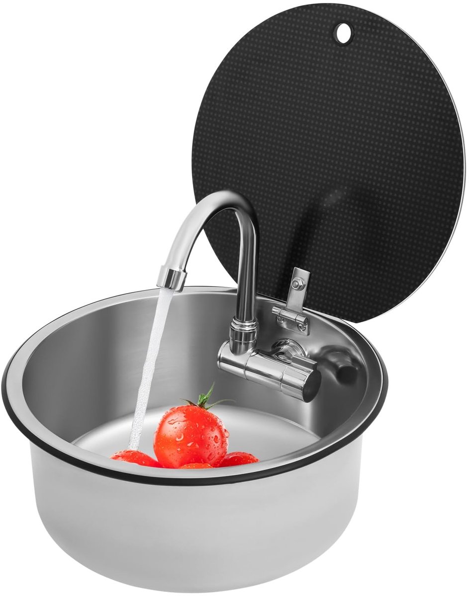 Camping Wastafel 34 cm - Met Vouwkraan