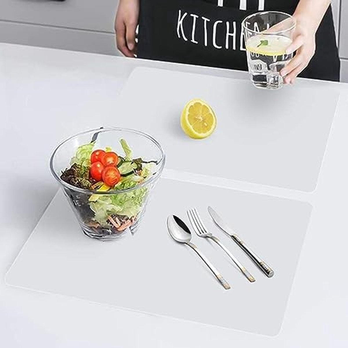 Plastic Placemats voor Eettafel - Wit en Wasbaar