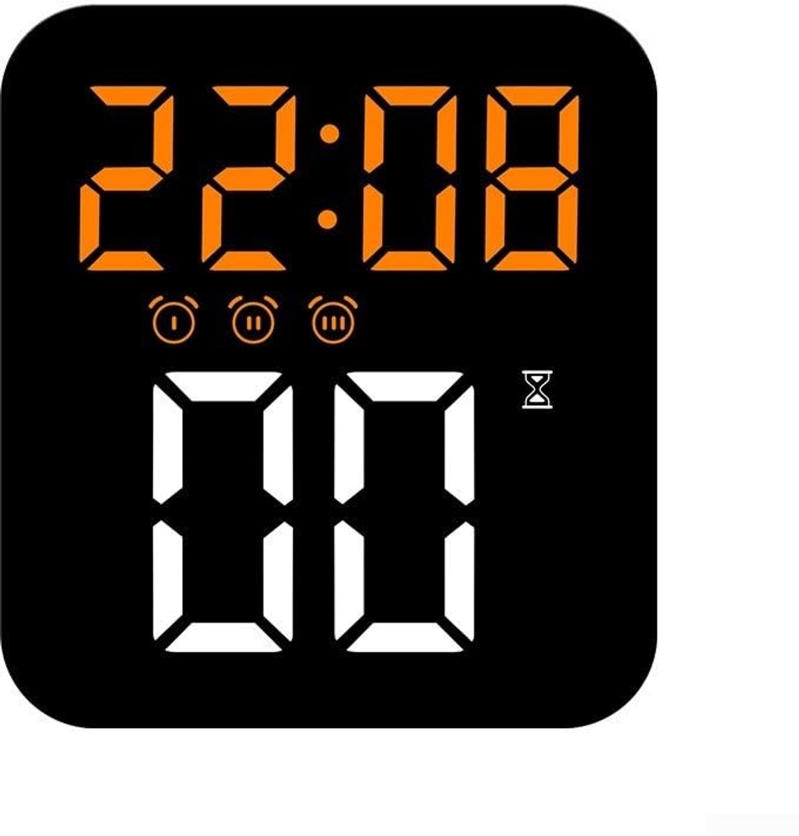 Digitale LED-Wekker - 3 Alarminstellingen - Oranje