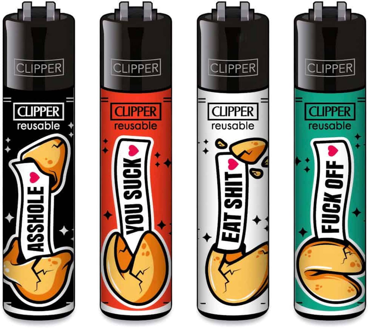 Clipper Classic Large Aanstekers "Fortune Cookies" (4 Stuks)