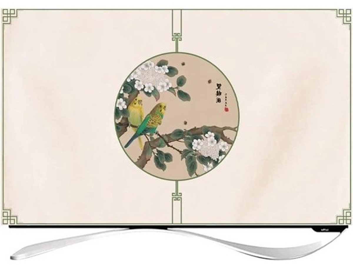 TV Hoes - Monitor Beschermer - Stofvrij Houden - Ademend Katoen Linnen - 27 inch - C