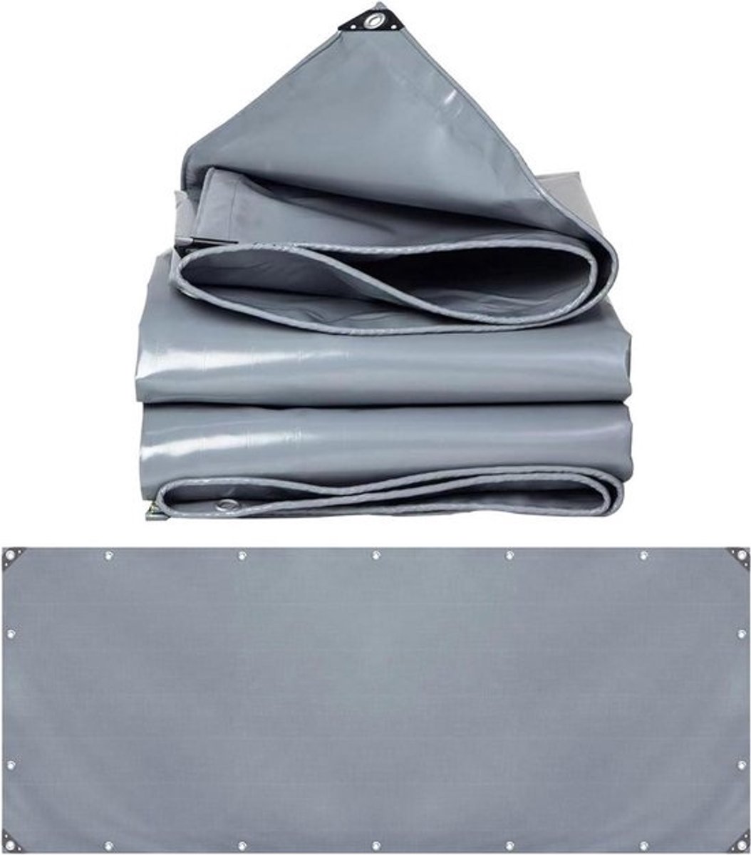 Dekzeil Waterdicht - Afdekzeil PVC - Bescherming Buiten - Scheurbestendig PVC - 0.5x29.5 m - Grijs