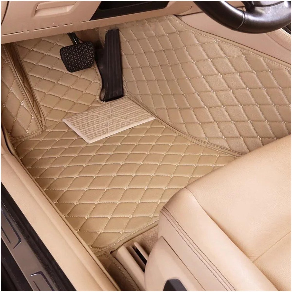 Auto Vloermatten - Volledige Dekking voor Chrysler 300C - Beige Driver