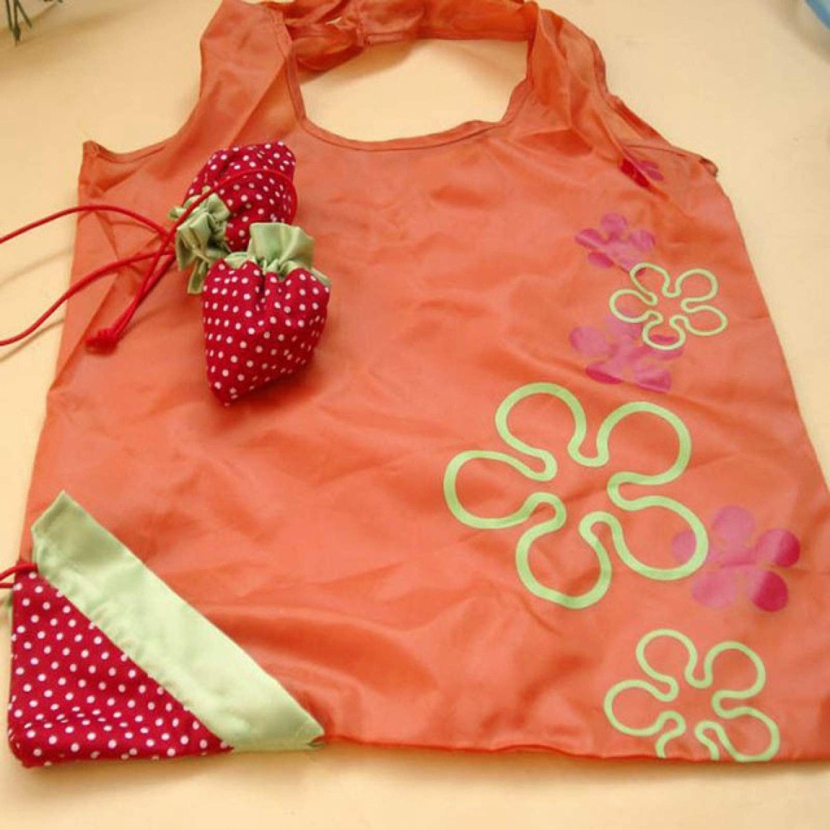 Vouwbare Eco Shopper - Multicolor Aardbei
