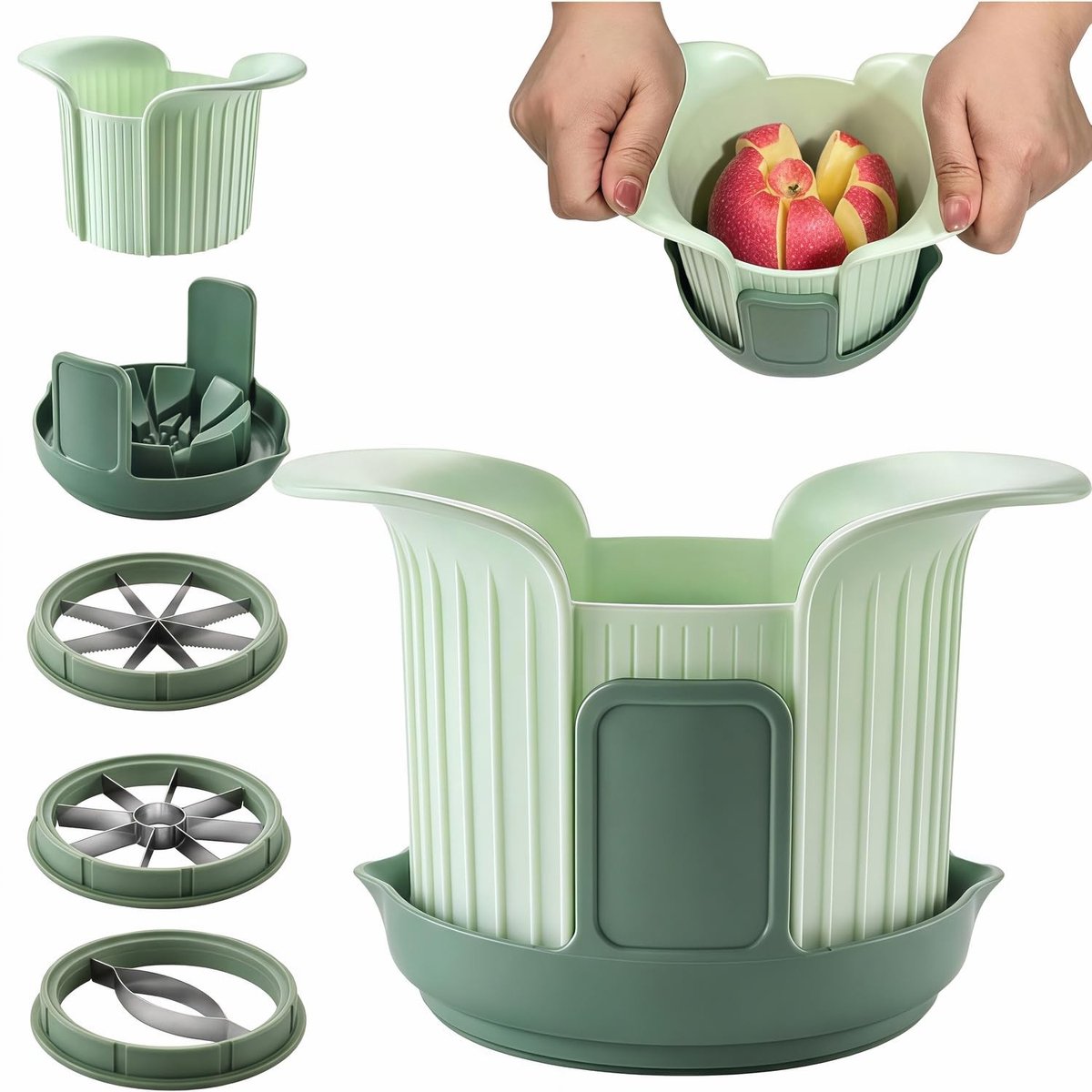Heavy Duty Appelsnijder - 8-bladige roestvrijstalen fruitcutter