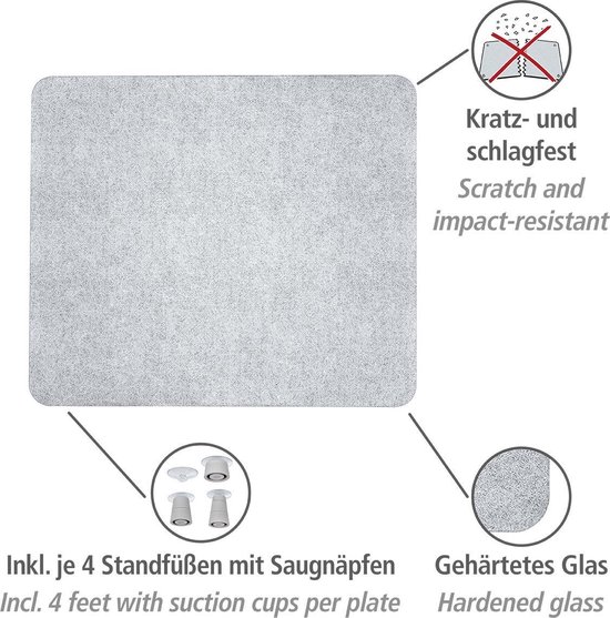 WENKO Glas Rückwand 60x70 Küchen Spritzschutz Wand Dekor Herd Schutz