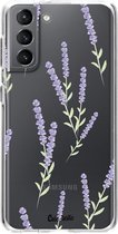 Casetastic Samsung Galaxy S21 4G/5G Hoesje - Softcover Hoesje met Design - Wonders of Lavender Print