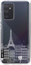 Casetastic Samsung Galaxy A52 (2021) 5G / Galaxy A52 (2021) 4G Hoesje - Softcover Hoesje met Design - Paris City Houses White Print