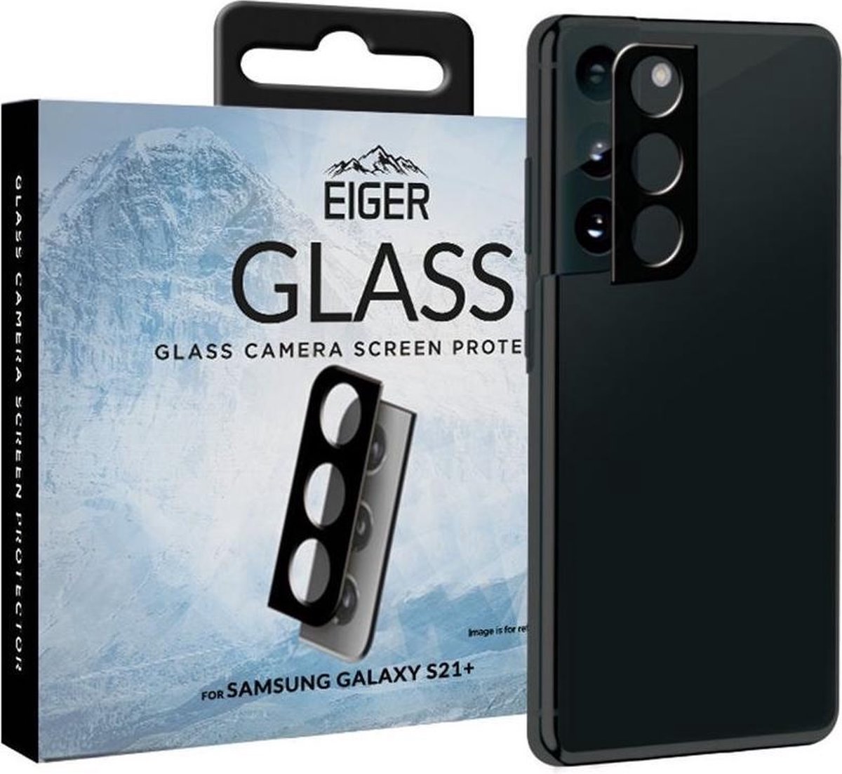 Eiger Camera Protector Tempered Glass Plat Geschikt voor Samsung Galaxy S21 Plus