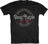 Deep Purple Heren Tshirt -L- Smoke Circle Zwart