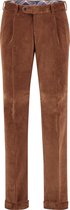 The English Hatter Mannen Corduroy Pantalon Brede Rib Bruin Katoen Maat: 58