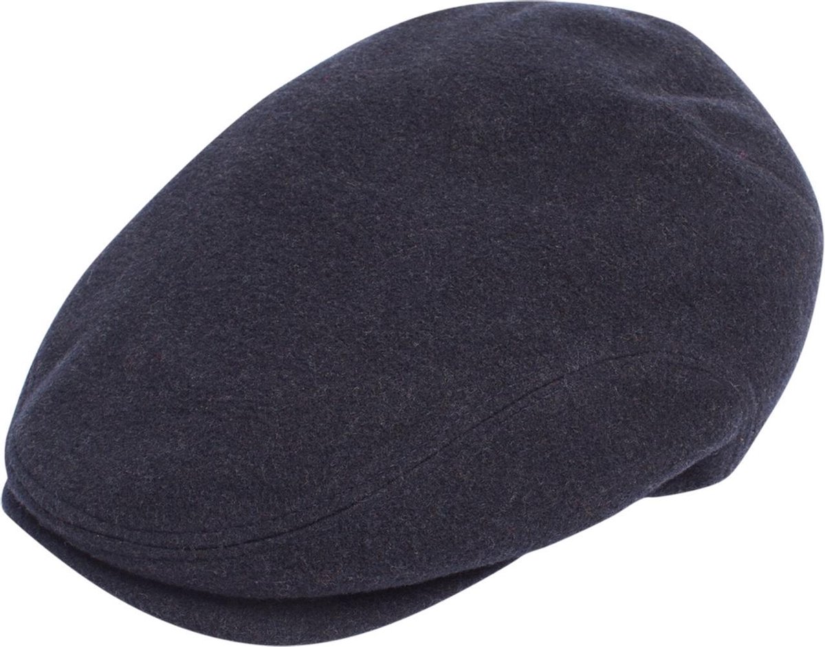 The English Hatter Mannen Flatcap Klassiek Blauw Wol Maat: 60